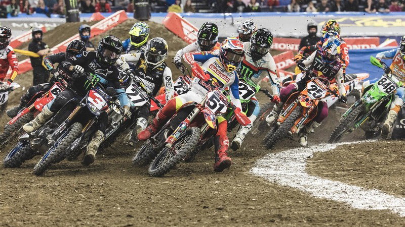 2022 Indianapolis Supercross race start. - GasGas Media/Align Media.
